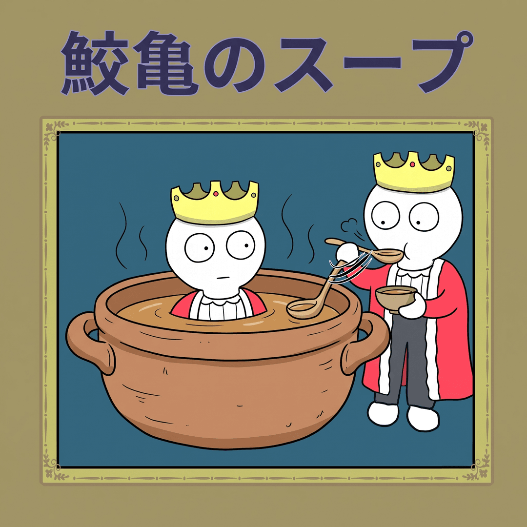 鮫亀のスープ イラスト